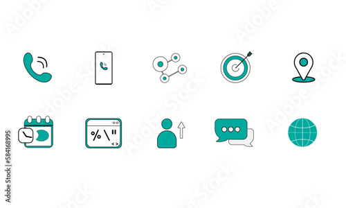 Wallpaper Mural set of icons Torontodigital.ca