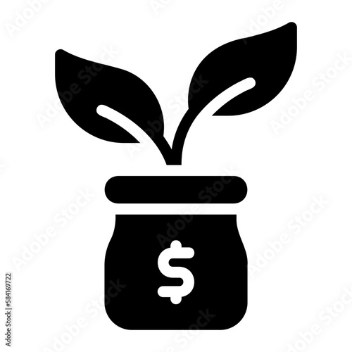 growth glyph icon