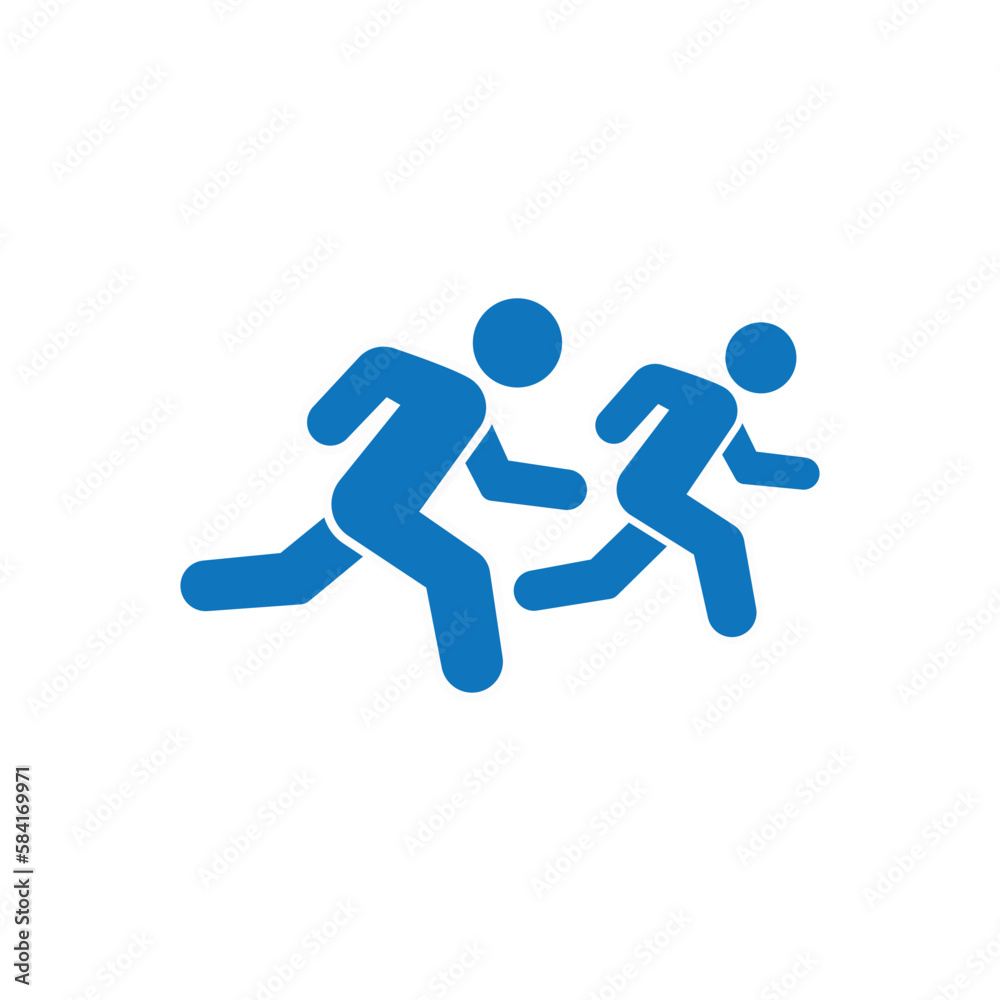 Running man, athletics, marathon, summer sport, run icon isolated on white background. Running man, athletics, marathon, summer sport, run icon isolated on white background.