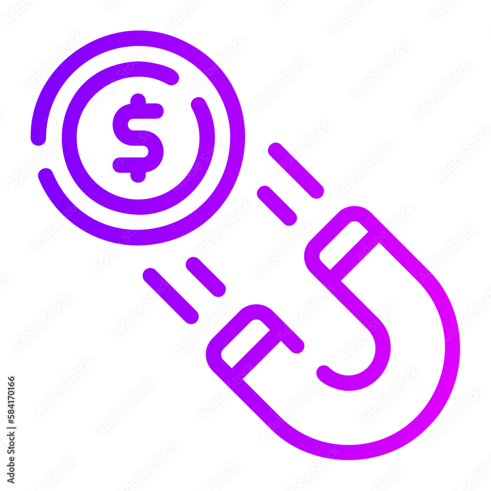 attraction gradient icon attraction gradient icon