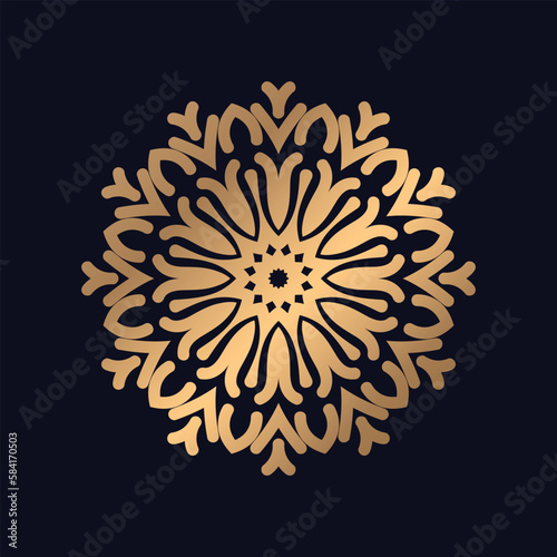 Luxury ornamental gold color mandala design background © tanvir enayet