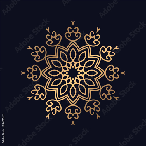Mandala decoration Islamic pattern design premium Vector