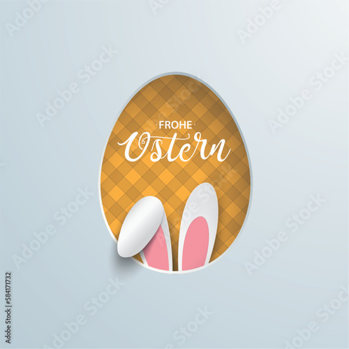Frohe Oster Cover mit Hasenohren