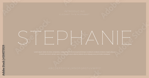Luxury alphabet font. Typography style fonts for fashion, retail, feminine, beauty care, jewelry logo design	