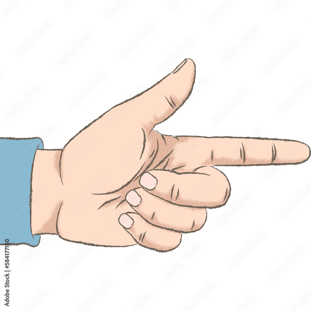 Hand Pointing. Retro styled color illustration with a rough texture of a hand pointing with index finger. Hand Pointing. Retro styled color illustration with a rough texture of a hand pointing with index finger.