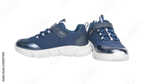 Stylish universal sneakers on a white background.