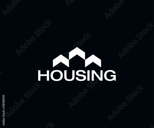 housing abstract logo template for real estate and small businesses.