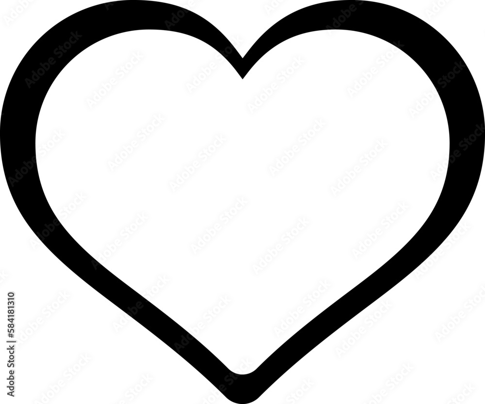 Vector heart icon as a concept of love, sympathy and empathy