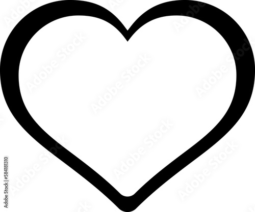 Vector heart icon as a concept of love, sympathy and empathy