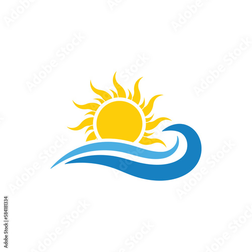 sunrise logo design vector