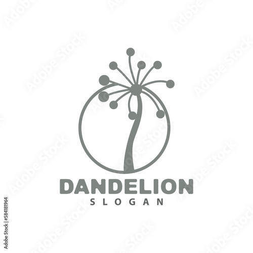 Dandelion Flower Vector  Flower Plant Illustration Icon  Dendelion Logo Simple Design
