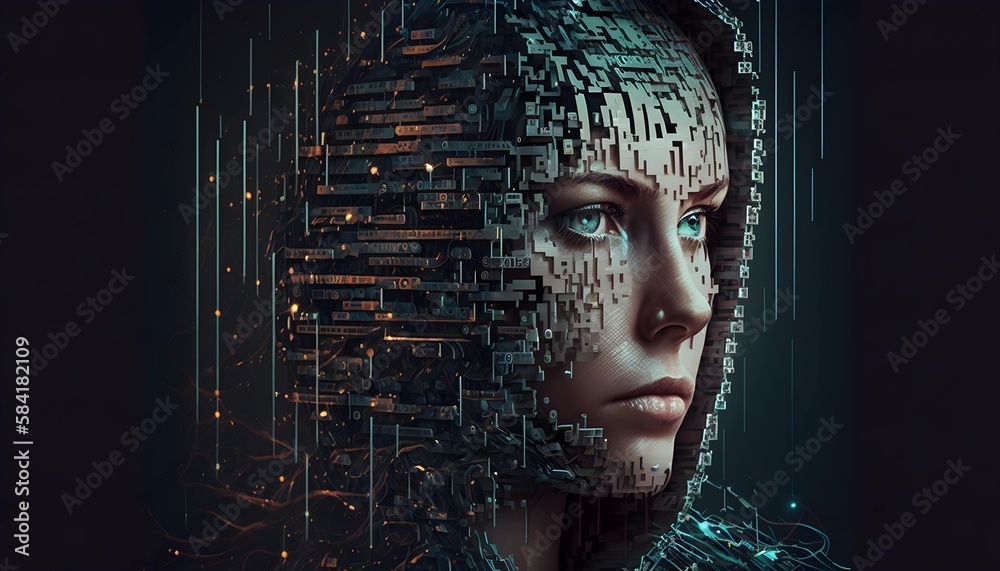 The Face of AI Hacker. Generative AI. The Face of AI Hacker. Generative AI.