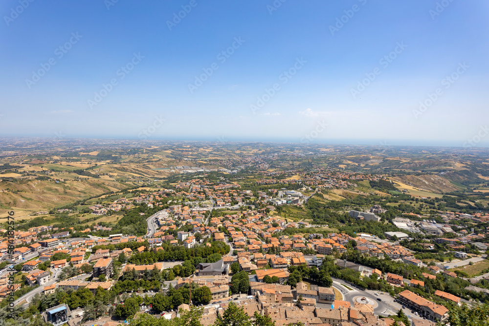 Landscape from San Marino in a Sunny day in summertime