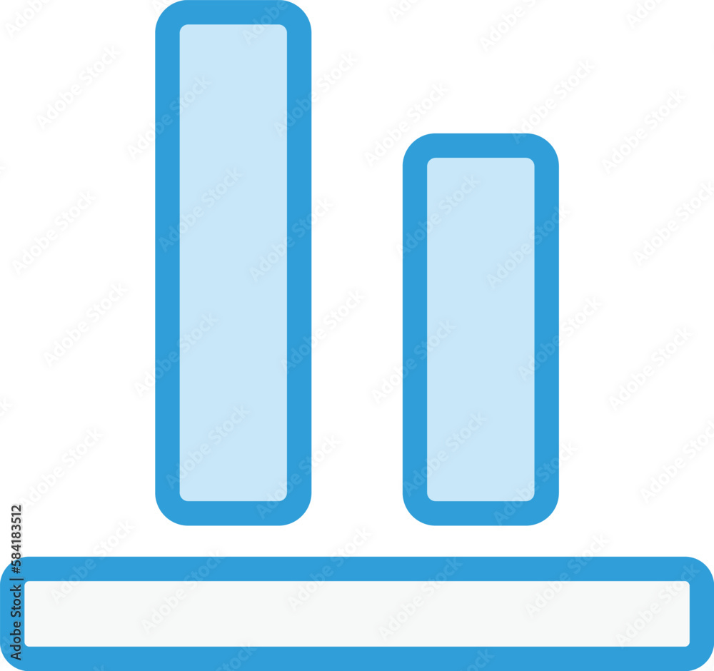 Bottom alignment Vector Icon Design Illustration Bottom alignment Vector Icon Design Illustration
