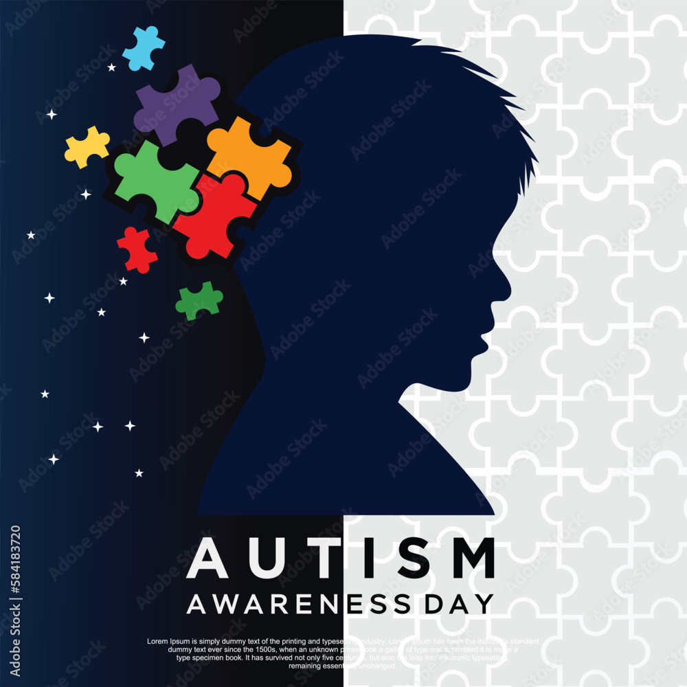 Vector Illustration of World autism awareness day