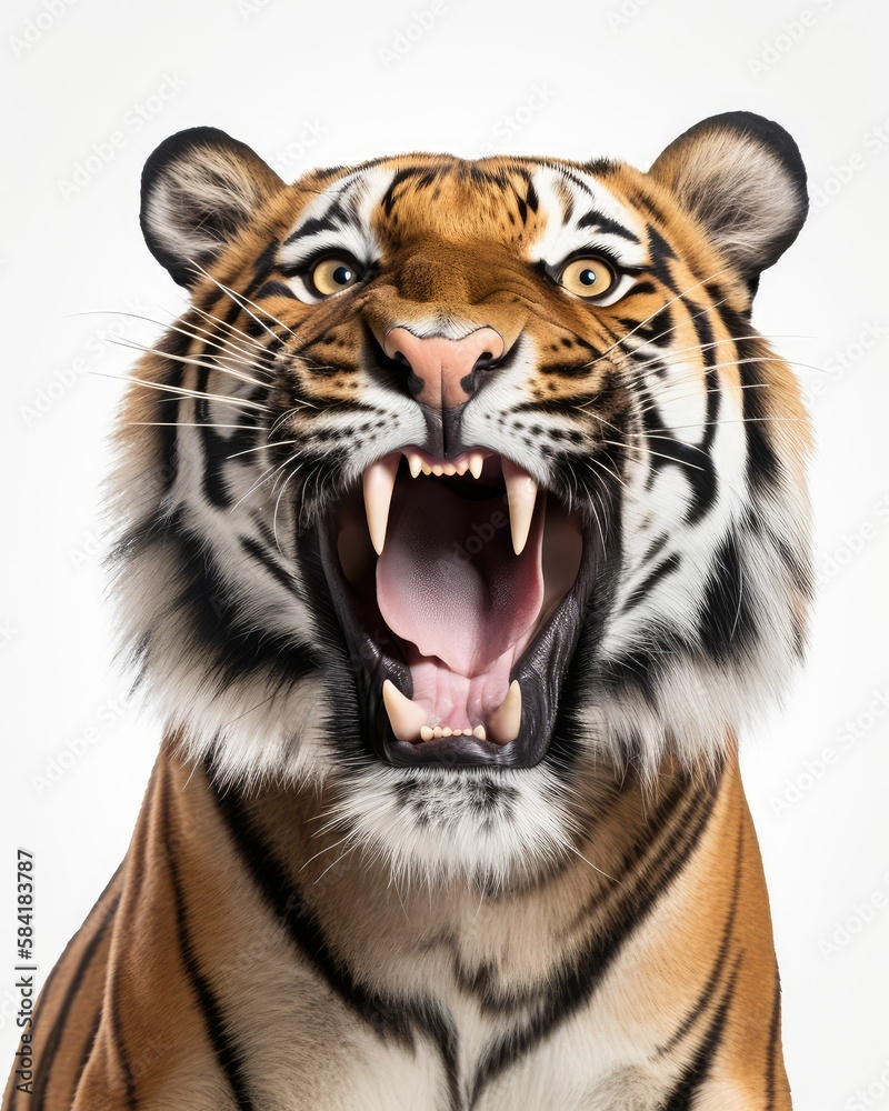 photorealistic tiger portrait, generative AI