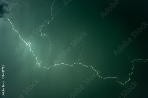 Beautiful Lightning Strikes and Clouds at Night in Lugano  Ticino  Switzerland.