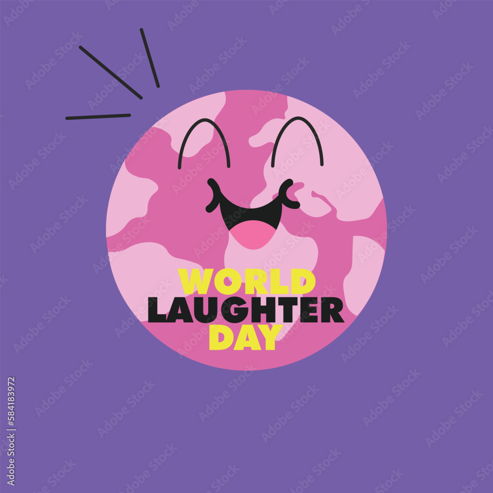 World Laughter Day design social media poster