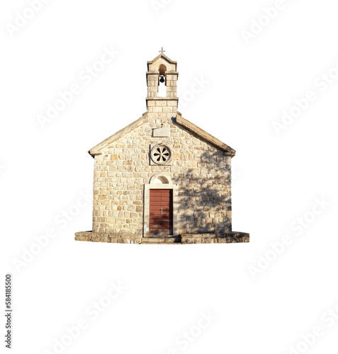 Saint Sava Orthodox chirch front view isolated