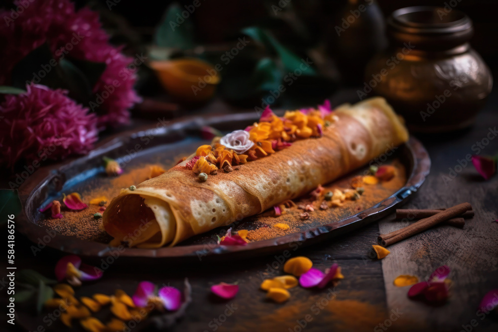 Indian Masala Dosa. Generative AI Indian Masala Dosa. Generative AI
