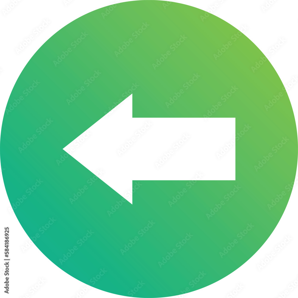 Left arrow Vector Icon Design Illustration