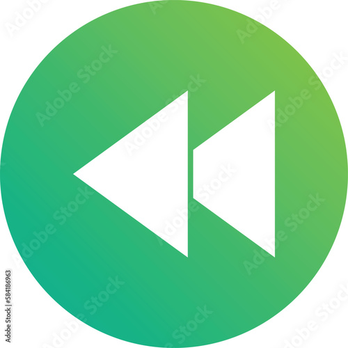Free Download Backward Vector Icon Design Illustration - GFXLoad
