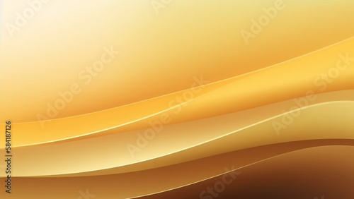 Abstract colorful background. Gold gradient, yellow orange gradient, wave patterns, Graphic design, widescreen, ultra HD