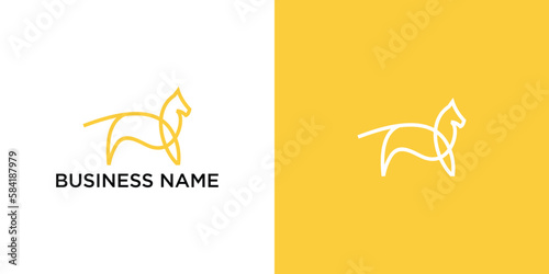 Horse logo for the company, vector illustration.