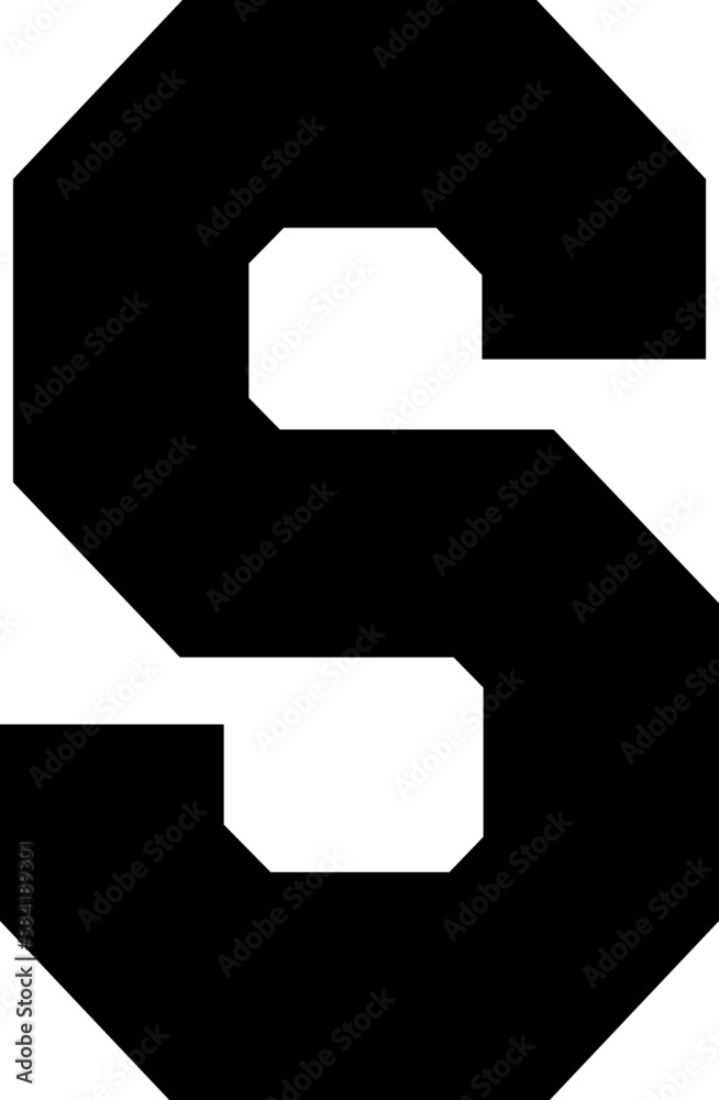 Sports varsity alphabet letter vector isolated Sports varsity alphabet letter vector isolated