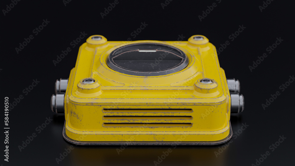 Factory electrical switch on black background premium photo 3d render Factory electrical switch on black background premium photo 3d render