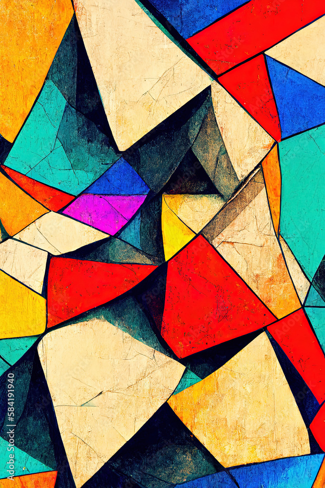 Fototapeta premium Abstract mosaic, digital art