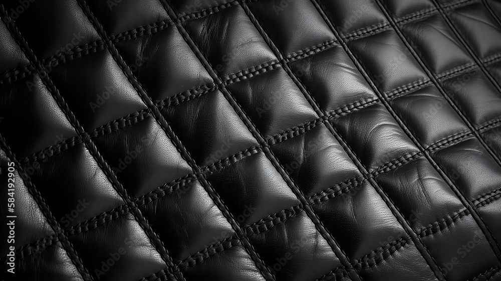 Fototapeta premium black quilted leather