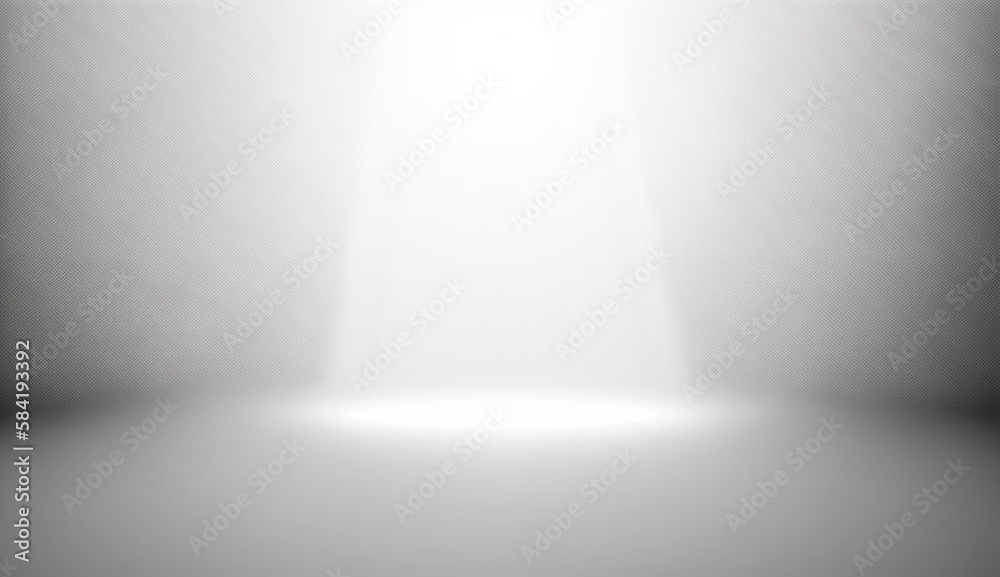 White background abstract light in studio room. Gray 3d rendering. Generative Ai. White background abstract light in studio room. Gray 3d rendering. Generative Ai.