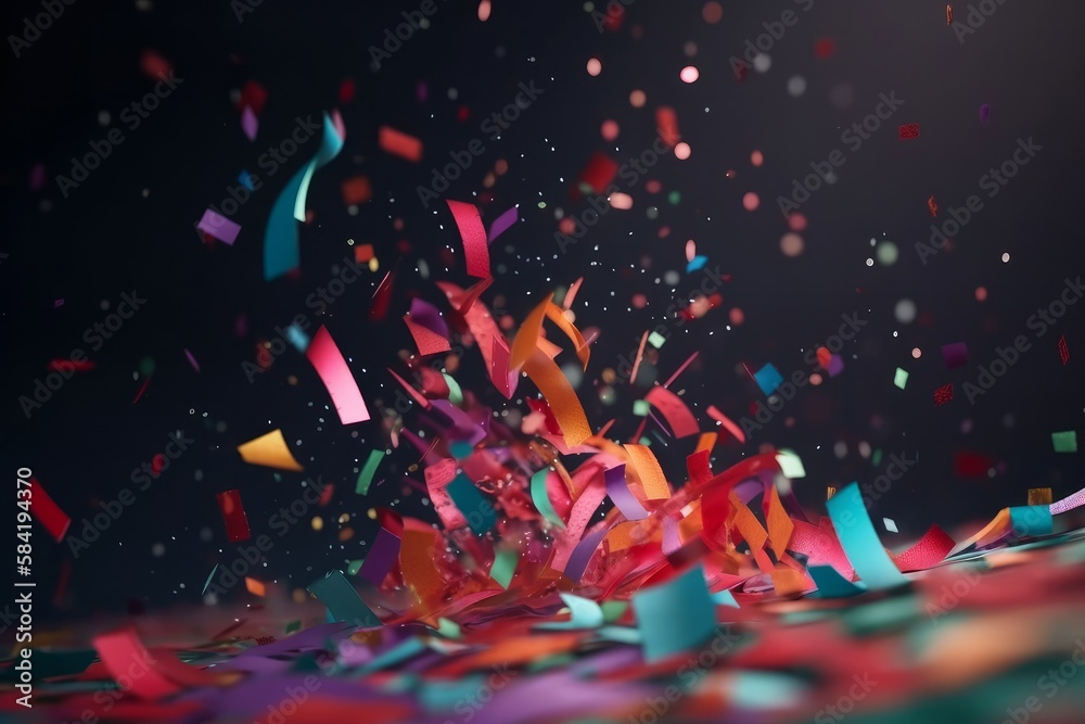 Confetti Background. Generative ai