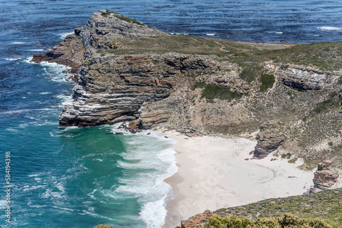 Dias Beach and rocky promontory at Cape Point, Cape Town