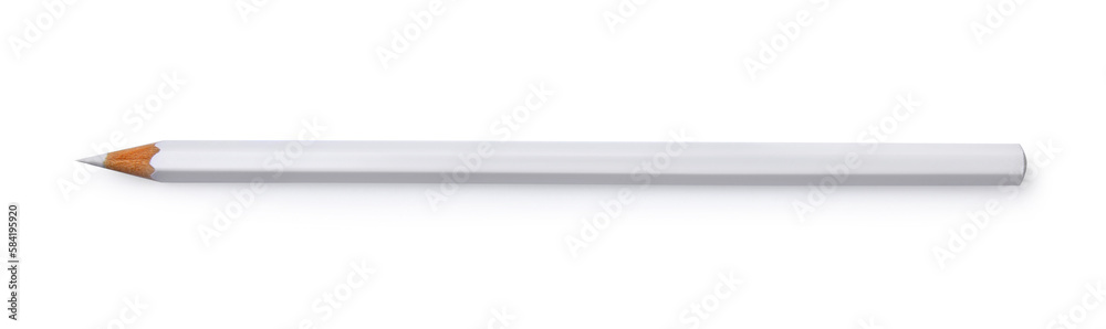 New sharp wooden pencil isolated on white New sharp wooden pencil isolated on white