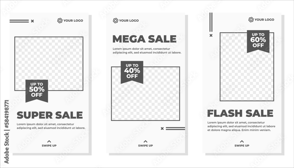 Editable modern social media story template Editable modern social media story template