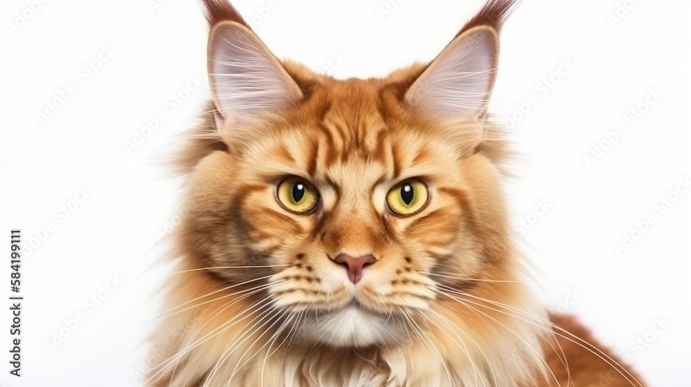 Beautiful Maine Coon Cat. A Portrait of Grace and Adventure. Beautiful Maine Coon Cat. A Portrait of Grace and Adventure.