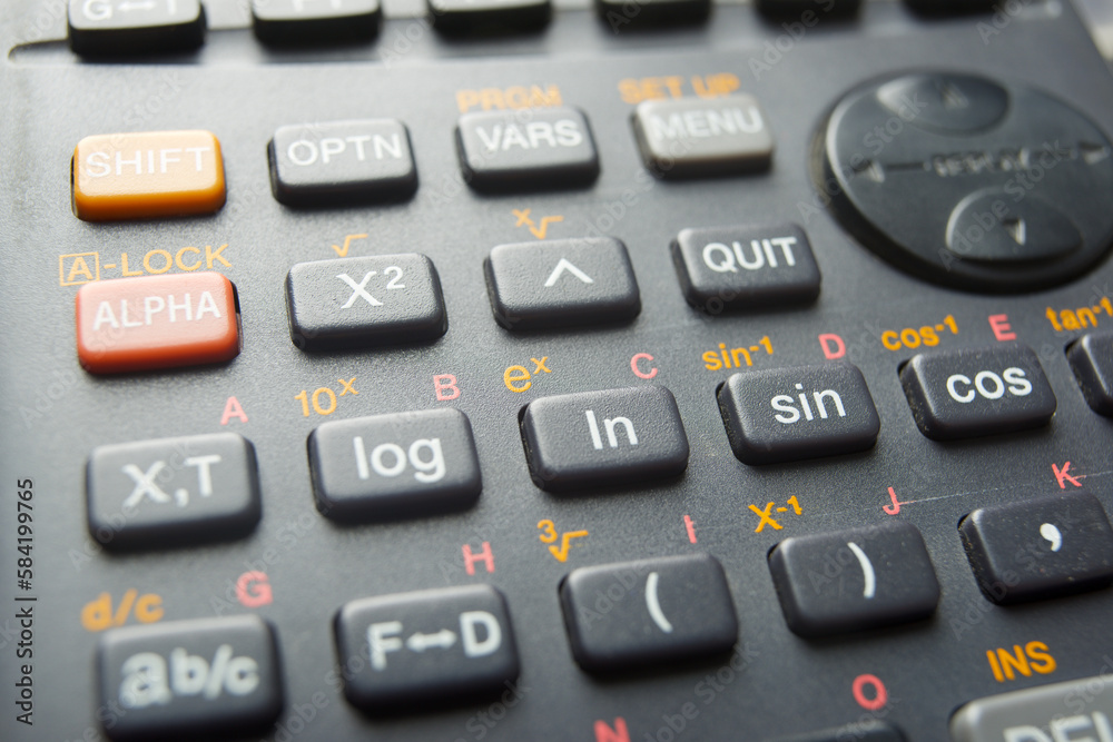 Close-up of a scientific calculator Close-up of a scientific calculator