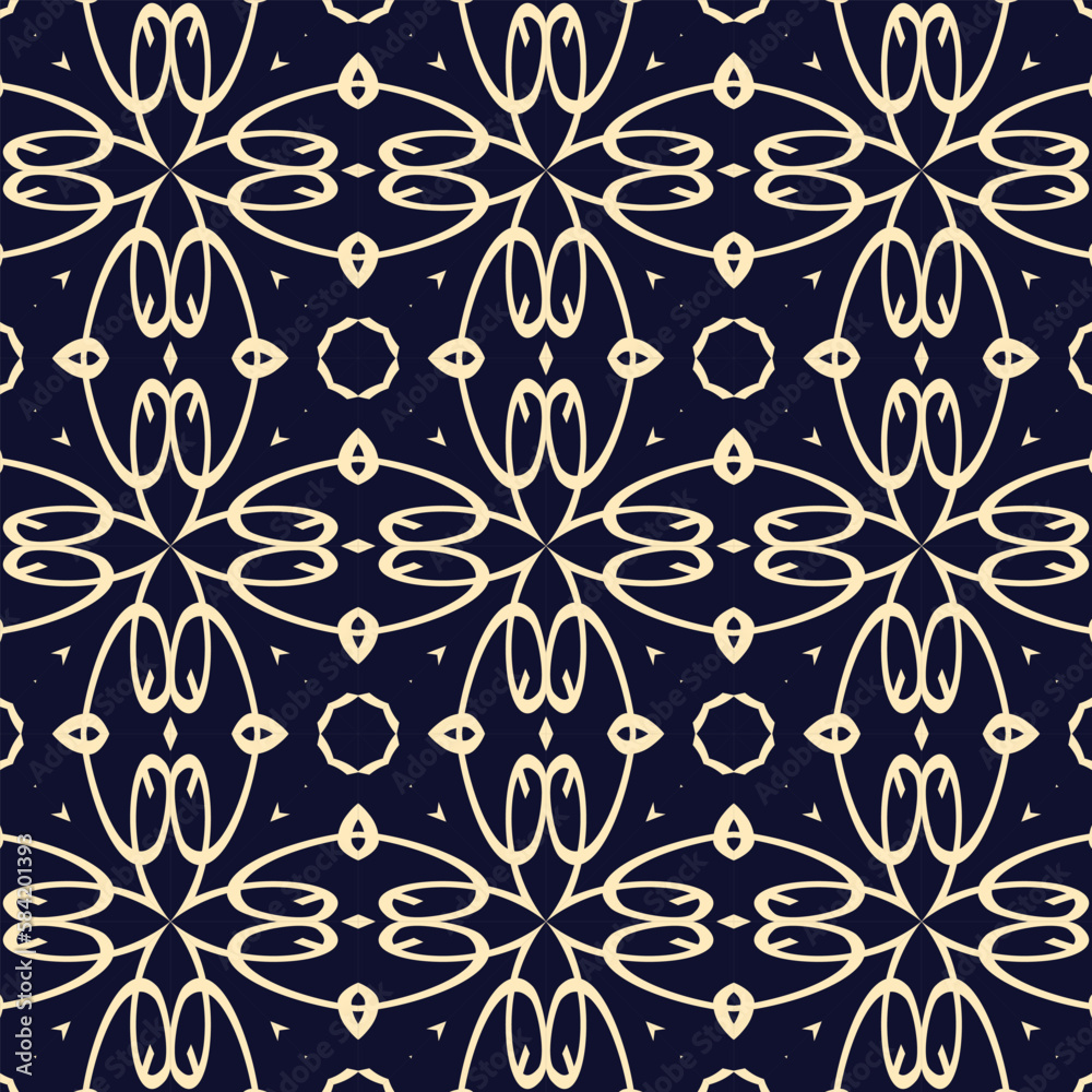 Abstract simple geometric vector seamless pattern with gold line texture on dark background Abstract simple geometric vector seamless pattern with gold line texture on dark background