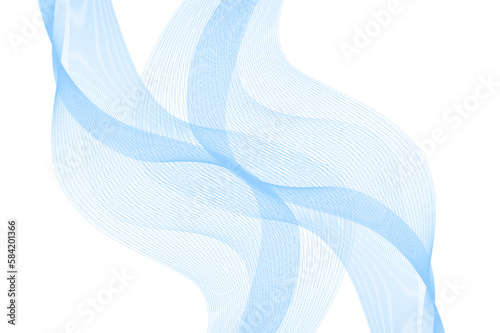 Abstract colorful blue wave lines background. Blending gradient colors. Digital frequency track equalizer. Line art. Vector illustration.