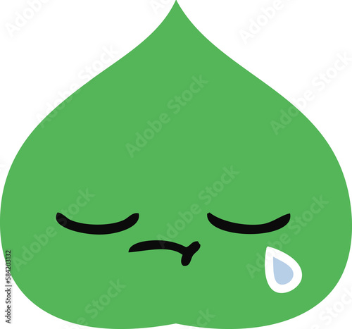 Foto flat color retro cartoon expressional leaf