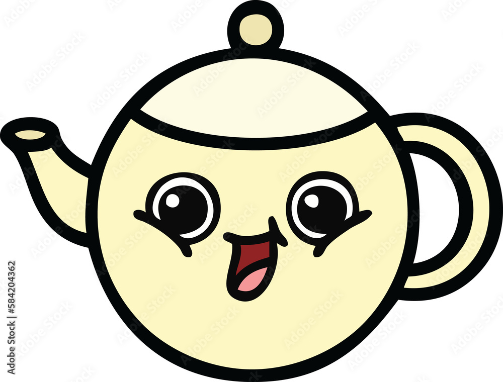 cute cartoon tea pot cute cartoon tea pot