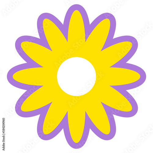 sun with flower ,yellow flower