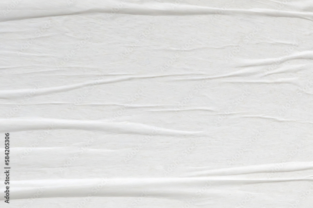 White blank crumpled and creased paper poster texture background White blank crumpled and creased paper poster texture background