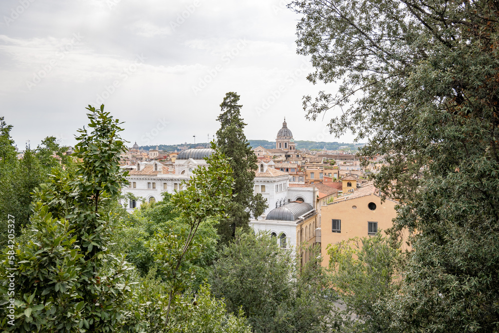 Rome, Italy - September 16, 2021: panoramic view on Rome