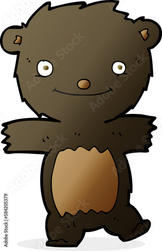 cartoon black bear cub