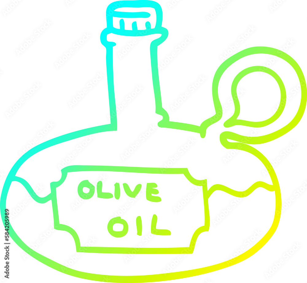 cold gradient line drawing cartoon olive oil cold gradient line drawing cartoon olive oil