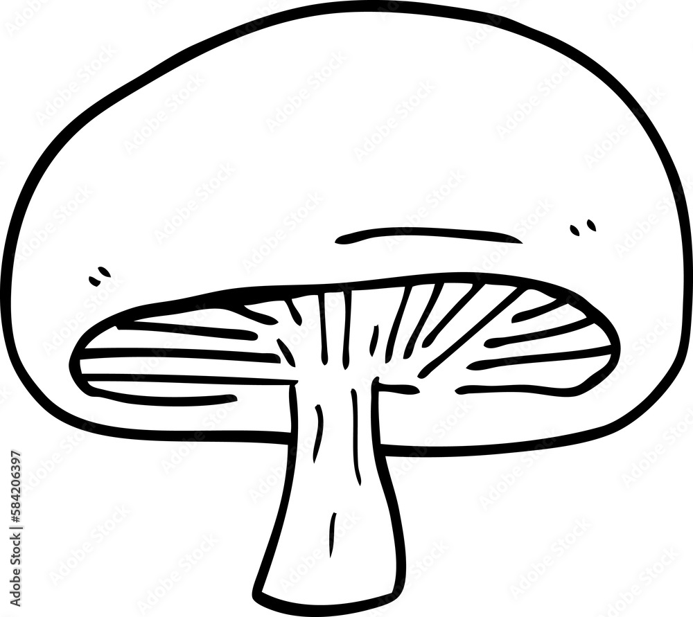 line drawing cartoon chestnut mushroom line drawing cartoon chestnut mushroom