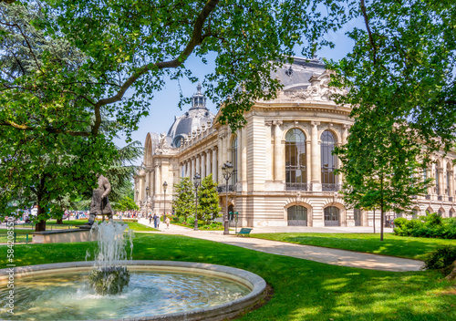 Fountain at Small palace (Petit Palais) in Paris, France